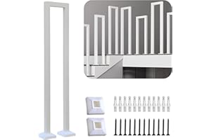 JHYCCDD Corrimano Per Scale Interne, Corrimano Scale, Corrimano Per Scale Esterne di U, Passamano Per Scale Interne, Ringhiere Per Esterni Nero, Corrimano, Per Balconi Corridoi (U-bianco, 100CM)