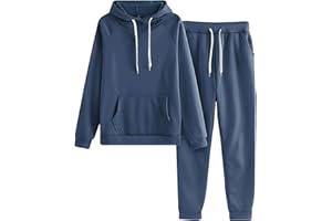 HAOLEI Tuta Donna Sportiva Completa Invernale Tuta Leggero In Calda Morbida Comoda Set Da Ginnastica Jogging Tracksuit Fitness Felpa Con Cappuccio E Pantalone Palestra Donna Tuta Felpata per la Casa