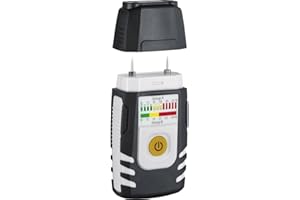 LASERLINER - WoodTester Compact - Humidimètre/Testeur d’humidité - Mesures précises - Bois - Affichage par DEL - Échelle Double - Fonction de Test Automatique - Manipulation facile