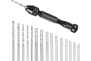 Juego de brocas de mano con tornillo de tornillo Linkstyle, 30 pz. De precisión Mini Micro Juego de brocas giratorias de mano micro, Herramientas de tornillo Pin Vise Hobby