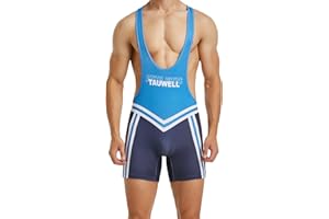 YUFEIDA Camisetas deportivas para hombre, ropa interior activa, boxeador de una pieza, ropa de lucha libre, body de capas base activas