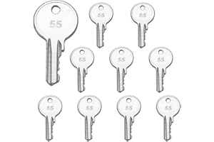 DHEISHA 10Pcs Ignition Starter Keys for Heavy Equipment 455 Keys Replacement Compatible with Skyjack Lifts, New Genie Lifts, Boom Lifts Scisso