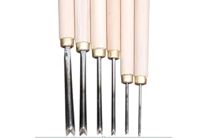 YUANSTORE Ciseaux triangulaires d'exposition de type V de 0,1 à 0,8 cm pour le travail du bois - Couteaux à la main pour la sculpture d'outils vierges (1pc) 1mm