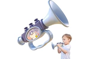KONGOU Trompeta de Juguete para Niños - Saxofón, Bocina, Matracas e Instrumentos Musicales para Mayores de 3 Años, Eventos Infantiles