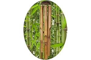 ‎SIMANDRA Windspiel Klangspiel Bambus Deko Mobile Klangröhren Klang-Spiel Entspannung Garten Türglocke Feng Shui 100 cm