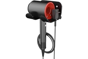 FUNTIN Uchwyt na suszarkę do włosów uchwyt ścienny, organizer na suszarkę do suszarki, montowany na ścianie, organizer na narzędzia do włosów do sypialni i łazienki, wielofunkcyjny stojak na suszarkę do włosów Dyson Supersonic