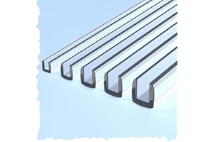 HAEKEBC 3m Transparenter U-Form Eckenschutz Kantenschutz Klemmprofil Für Glastische, Kantenschutzstreifen Selbstklemmend Tischkantenschutz(8-9mm)