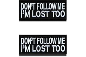 ZCKETO 2 St. Dont Follow ME I'm Lost Too Lustig Patch Taktische Militär Moral Appliques Emblem für Kleidung Rucksack Uniform Weste Hundegeschirr Militär Taktisch Draussen Biker Ausrüstung
