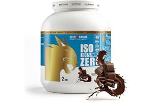 ISO WHEY ZERO 100% Pure Protéine - Pure Whey Protéine Isolate Savoureuse Pour Prise de Masse Musculaire - Assimilable Rapidement - 2kg - Saveur Choco Intense - Eric Favre
