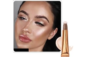 Maritown Contour Blush Highlighter Beauty Wand, Liquid Face Contouring with Cushion Applicator, Natural Matte Finish Shading Bronzer Stick, Lightweight Blendable Cream Contour Stick (04# Highlighter)