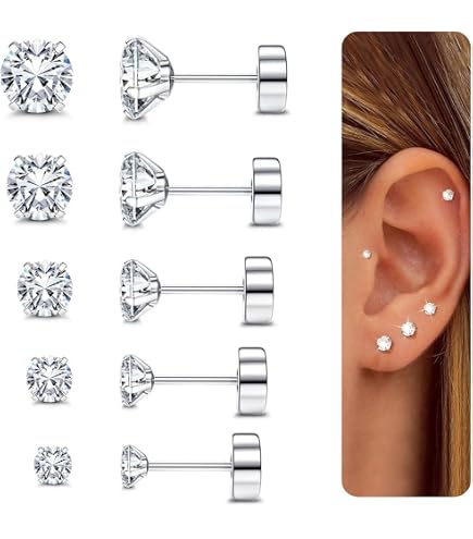 Orecchini Da Piercing WARRIOR Monouso – 12 Pezzi Sterili Per Pistola – Acciaio Chirurgico E Cristallo 3mm - 2