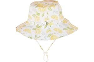 Happy Cherry - Cappello da Sole Estivo Neonato Bambina Bambino Bambini Berretto da Pescatore per Spiaggia Vacanza Viaggio Outdoor Bucket Hat Anti-UV Cappelli con Ala Protezione Solare - 0-6 Anni