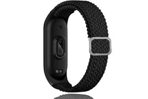 Keecuty Cinturino in Nylon per Mi Band 6/5/4/3 Bracciale Tessuto Elastico Intrecciato in Morbido Nylon Braccialetti Sportivi Elasticità Traspirante Cinturino Espandibile per Mi Band 6/5/4/3