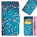Price comparison product image LEMORRY Sony Xperia XA1 Case Leather Flip Wallet Pouch Slim Fit Bumper Protection Magnetic Strap Stand Card Slot Soft TPU Cover for Sony Xperia XA1 (G3121 / G3112), Cherry Blossom