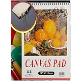 A4 Canvas Pad 280gr 10 Yaprak 1 Adet Canvas Defter Kanvas Tuval Dokulu Tuval Kağıdı Akrilik Guaj Yağlı Boya Defteri