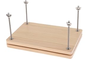 Dickly Wooden Book Press, Bookbinding Press, Wooden Binding Press, Flat Paper Press Machine, Book Binding Press for Desktop DIY Bookbinding Supplies