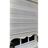 StorBurada Pliseli Stor Zebra Perde Ekru Etek Dilimli STB481 Ekru 30 x 200