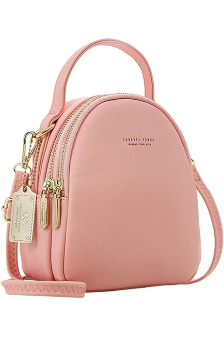 Zaino Donna Piccolo In Pelle PU - Elegante E Impermeabile Rosa Per Tutti I Giorni - Foto 9