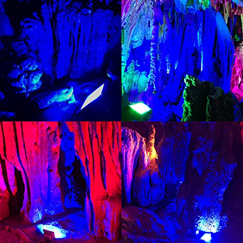 GLW 20W RGB Fluter mit Fernbedienung,Außenleuchten Wasserdicht IP65,Farbwechsel LED Flutlicht,4 Modi 16 Farben,Memory-Funktion LED Strahler,Garten Deko Beleuchtung,Gartenleuchte Projektor,Europäischer Stecker - 8