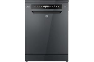 Hoover H-DISH 700 HF 4A4S3PSA-80 Free Standing Full Size Dishwasher, 14 Place Settings, Graphite, A Rated