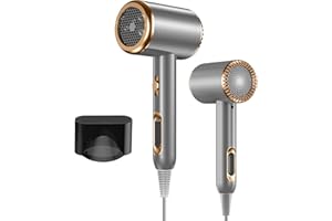 Anluomania Haartrockner Ionen 2000W, Haarföhn Föhn, Negativ Ionen Fön, Hair Dryer mit Schnelle Aufheizung & Konstante Temperatur, Geräuscharm, 3 Temperatureinstellungen, Konzentrator-Düse