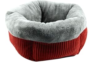 ZYUEER Niche de Chat, Peluche Moelleux Chaud Coussin Matelas pour Animaux Panier Canapé Lit Robuste Mignon pour Petit Chien Chiot Chat Pet Bed Size:55 x 25 cm (55 x 25 cm, Rouge)