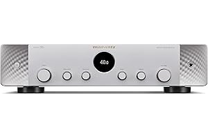 Marantz Stereo 70s Verstärker HiFi Stereo, 2.2-Kanal HiFi Verstärker, 75 W/Kanal, 6 HDMI Eingänge, 8K, HEOS, Bluetooth, WLAN, AirPlay 2, Dolby TrueHD, Alexa kompatibel, Silber