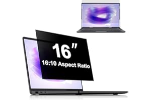 PYS Laptop Blickschutzfolie 16 Zoll Anti Spy Blaulicht Blendfrei Sichtschutz Folie 16:10 Abnehmbarer Displayfilter Sichtschutzfilter