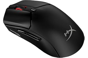 ‎HYPERX HyperX Pulsefire Haste 2, Wireless Gaming-Maus, Dual Mode (2,4 GHz/Bluetooth), 26K Sensor, 26.000 DPI, Bis zu 100 Std Akkulaufzeit, 6 Programmierbare Tasten, RGB, PC/PS5/PS4/Xbox-kompatibel, Schwarz