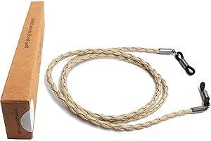 GERNEO® - Mailand – geflochtenes Leder Brillenband - Unisex PU Brillenkordel für Sonnenbrillen & Lesebrillen – Halterungen anthrazitgrau