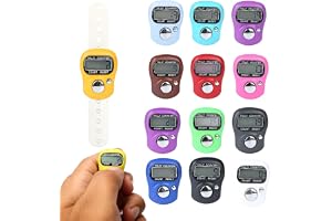LAVISH Digital Tasbeeh Finger Counter with LED – 5-Digit Tally Clicker with Ring Holder – Portable Tasbih for Prayer, Zikr, Golf, Knitting, Exercise, Lap Tracking, and Counting Tasks