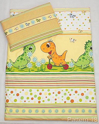 2 Pcs Crib / Cradle / Pram Bedding Set - 70x80cm Duvet Cover & Pillowcase - Pattern 18
