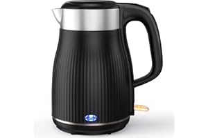 OMISOON Czajnik elektryczny ze stali nierdzewnej, 1,8 l, mały czajnik elektryczny z funkcją utrzymania ciepła 65°C, automatyczne wyłączanie, ochrona przed pracą na sucho, ochrona przed przegrzaniem,