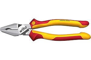 Wiha Alicates universales de fuerza Industrial electric con DynamicJoint® y OptiGrip en blíster 225 mm, 9" (35465)