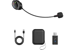 TONOR Mikrofon Bezprzewodowy Modmic, Kompatybilny z PS4/PS5, Mikrofon do gier do Zestawu Słuchawkowego Konsoli, Redukcja Szumów, Ladowany Przez USB, Kompatybilny z PS4, PS5, PC, Laptopem, TGP1