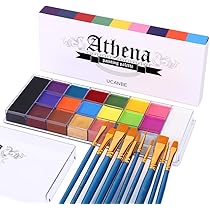 Kit Maquillage 12 Couleurs Kit 12 Crayons Maquillage Visage - Couleurs Néon - Lavables à L'eau - Fêtes Et Halloween Peinture Corps Fluorescente