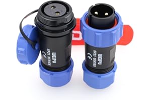 DRRI Weipu IP68 Connecteur SP21 2 broches mâle prise femelle avec bouchon anti-poussière câble en ligne SP2110/P SP2111/S