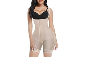 FeelinGirl Fajas Reductoras Mujer Fajas Abdomen Chaleco Corsé Abdominal Pantalones Moldeadores Cierre de Ganchos de 3 Filas con Tirantes Anchos Ajustables