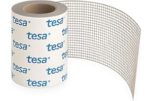 DPM TAPES Cinta Adhesiva De Fibra De Vidrio Para Reparar Mosquiteros – Mosquitera Autoadhesiva Con Adhesivo Tesa – Repara Rasgar Rápidamente, Adhesivo Premium TESA (50 mm x 1 m)