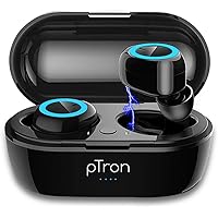 pTron Bassbuds in-Ear True Wireless Bluetooth 5.0 Headphones with Hi-Fi Deep Bass, 20Hrs Playtime with Case, Ergonomic…