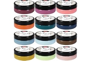 Viva Decor Inka Silk Set di colori – 12 x 62,5 g: colori ad asciugatura immediata per calcestruzzo, argilla, cartone, legno, candele e molto altro ancora. Aggiungi brillantezza ai tuoi progetti fai da