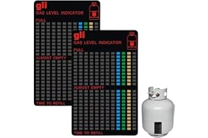 DULZEN 2 Pezzi Indicatore di Livello del Gas Pratico propano Butano GPL Carburante Indicatore Magnetico di Livello del Serbatoio Bombola Riutilizzabile per cucine Barbecue all'aperto Campeggio
