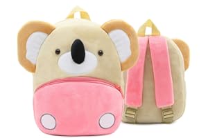VINBAGGE Zaino Asilo Bimba Animali Cartoon Mini Nido Peluche Bambini nimato Carino per bambina bambino 1-3 anni Cute Backpack