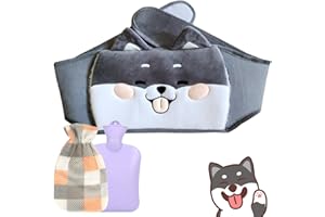 MYSTIQUT Wearable Hot Water Bottle Belt Soft Wrap Around Hot Water Bottle Water Bag with Soft Plush Hand Feet Warmer Wrap Around Hot Water Bottle for Neck and Shoulder, Back, Legs