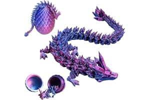 BZQCPLX 3D Dragon Eggs with Articulated Dragon Inside, Crystal Egg Set, Laser Printed, Perfect for Home Office Decor and Executive Desk Toys