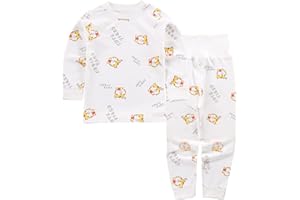 YANWANG 100% bawełna Baby Boys Girls Piżamy Zestaw z długim rękawem Bielizna nocna