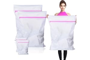 ANRBB Red Grande para Lavadora, 2x Grandes Bolsa de Lavandería (90x60cm) y 2x Bolsas de Lavado (30x20cm), Laundry Bag para Camisas, Abrigos, Mantas, Sábanas, Calcetines y Peluches