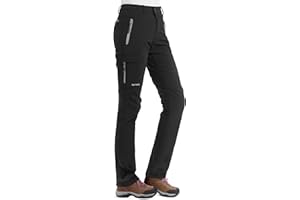 KUTOOK Pantaloni Trekking Donna Invernali Impermeabile Pantaloni Softshell da Lavoro Sci Neve Arrampicata Montagna Outdoor