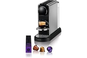 Nespresso KRUPS Machine à café dosette, Cafetière expresso, 4 tailles de tasse, Fonction eau chaude, Alerte détartrage intuitive, Citiz Platinum, Titiane YY5077FD