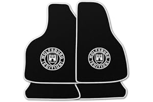 ‎AUTOTEPPICH STYLERS Autoteppich Stylers Passform Fußmatten aus Nadelfilz Schwarz mit Druck Wolfsburg Edition Q100-WOB-100_VW_012